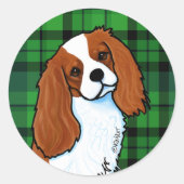 Cavalier King Charles Spaniel Classic Round Sticke Runder Aufkleber (Vorderseite)
