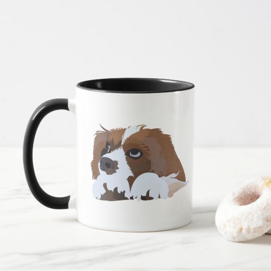 Cavalier King Charles Spaniel Coffee Tasse (Mit Donut)