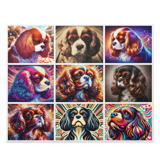 Cavalier King Charles Spaniel Collage-Puzzle Puzzle