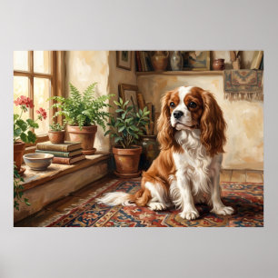 Cavalier King Charles Spaniel Cottage Innenraum Po Poster