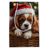 Cavalier King Charles Spaniel Cozy Basket Mittlere Geschenktüte (Vorderseite)