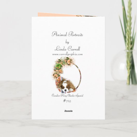 Cavalier King Charles Spaniel Dankeskarte (Rückseite)