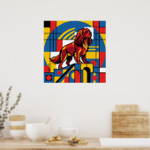 Cavalier King Charles Spaniel De Stijl Poster | Mo (Küche)
