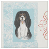 Cavalier King Charles Spaniel Design Stoff (Nahaufnahme)