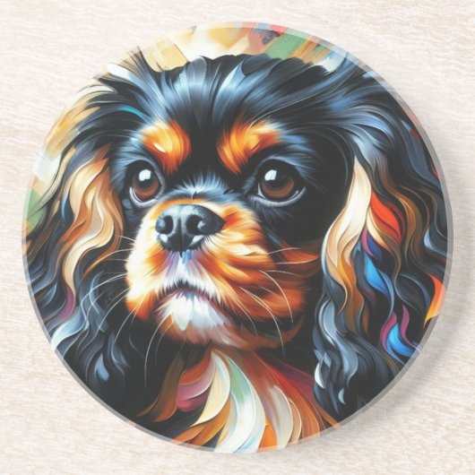 Cavalier King Charles Spaniel Dog Acrylic Print Getränkeuntersetzer (Vorne)