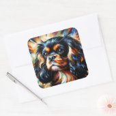 Cavalier King Charles Spaniel Dog Acrylic Print Quadratischer Aufkleber (Umschlag)