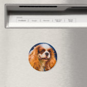 Cavalier King Charles Spaniel Dog Art - Chelsea Magnet (In Situ (Geschirrspüler))
