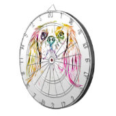 Cavalier King Charles Spaniel Dog Art Painting Dartscheibe (Vorderseite rechts)