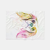 Cavalier King Charles Spaniel Dog Art Painting Fleecedecke (Vorderseite (Horizontal))