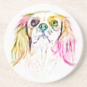 Cavalier King Charles Spaniel Dog Art Painting Getränkeuntersetzer