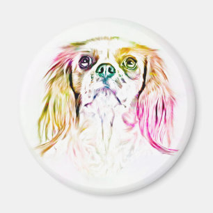 Cavalier King Charles Spaniel Dog Art Painting Magnet