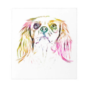 Cavalier King Charles Spaniel Dog Art Painting Notizblock