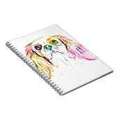 Cavalier King Charles Spaniel Dog Art Painting Notizblock (Rechte Seite)