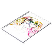 Cavalier King Charles Spaniel Dog Art Painting Notizblock (Linke Seite)