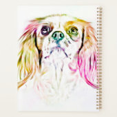 Cavalier King Charles Spaniel Dog Art Painting Planer (Rückseite)