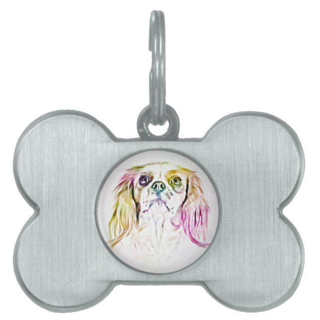 Cavalier King Charles Spaniel Dog Art Painting Tiermarke (Vorderseite)