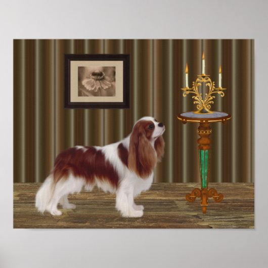 Cavalier King Charles Spaniel Dog Art Poster (Vorne)