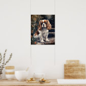 Cavalier King Charles Spaniel Dog Art Print Poster (Küche)