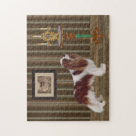 Cavalier King Charles Spaniel Dog Art Puzzle (Vertikal)