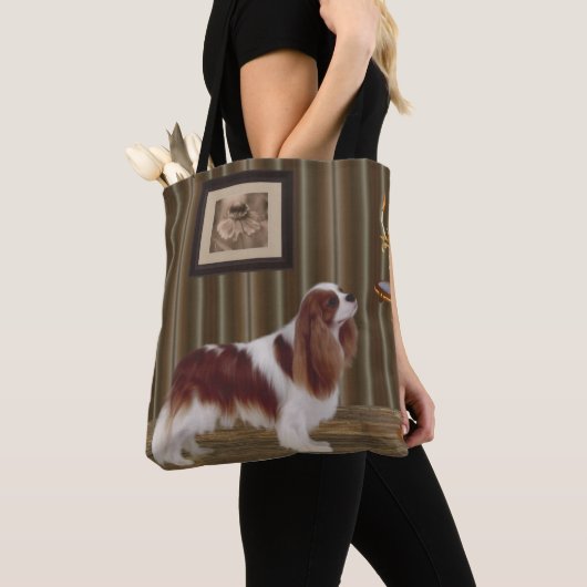 Cavalier King Charles Spaniel Dog Art Tasche (Von Nahem)