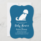 Cavalier King Charles Spaniel Dog Baby Shower Boy Einladung (Vorderseite)