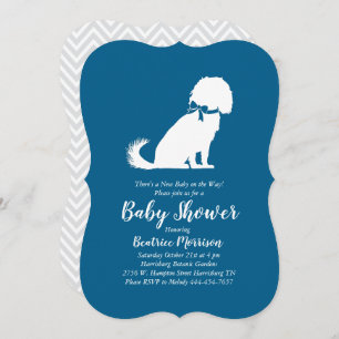 Cavalier King Charles Spaniel Dog Baby Shower Boy Einladung