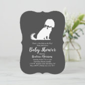 Cavalier King Charles Spaniel Dog Baby Shower Einladung (Stehend Vorderseite)