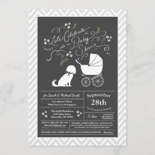 Cavalier King Charles Spaniel Dog Baby Shower Einladung