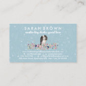 Cavalier King Charles Spaniel Dog Blume Pattern Visitenkarte (Rückseite)