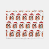 Cavalier King Charles Spaniel Dog Breed Christmas Fleecedecke (Vorderseite (Horizontal))