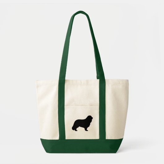 Cavalier King Charles Spaniel Dog Breed Silhouette Tragetasche (Vorne)