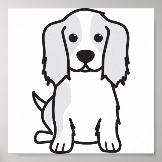 Cavalier King Charles Spaniel Dog Cartoon Poster (Vorne)