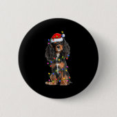 Cavalier King Charles Spaniel Dog Christmas Lights Button (Vorderseite)