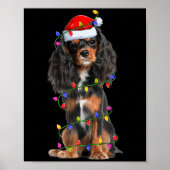 Cavalier King Charles Spaniel Dog Christmas Lights Poster (Vorne)