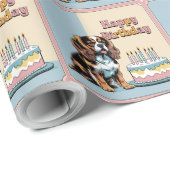 Cavalier King Charles Spaniel Dog Colorful Geschenkpapier (Rolleneckpunkt)