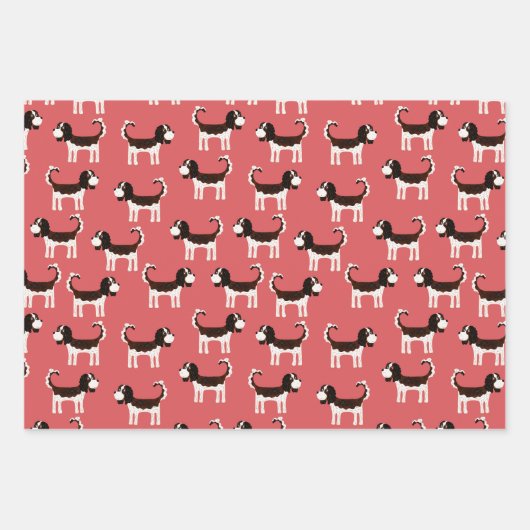 Cavalier King Charles Spaniel Dog Geschenkpapier Set (Vorderseite 2)