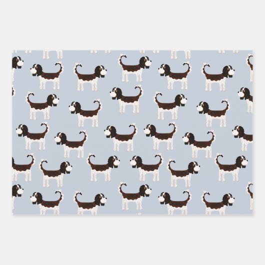 Cavalier King Charles Spaniel Dog Geschenkpapier Set (Vorderseite)