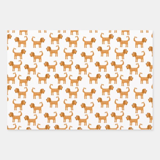 Cavalier King Charles Spaniel Dog Geschenkpapier Set (Vorderseite 3)