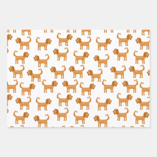 Cavalier King Charles Spaniel Dog Geschenkpapier Set (Vorderseite 2)