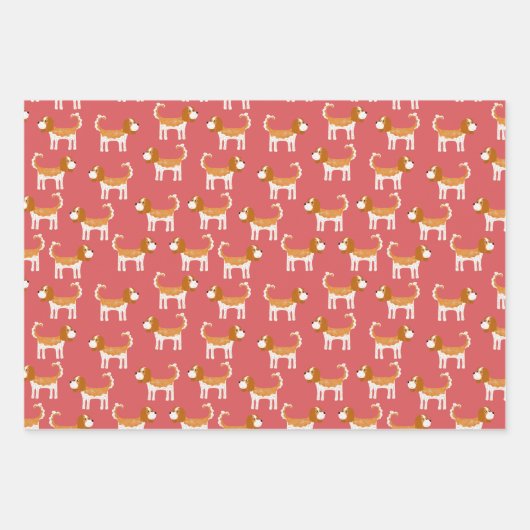 Cavalier King Charles Spaniel Dog Geschenkpapier Set (Vorderseite 3)