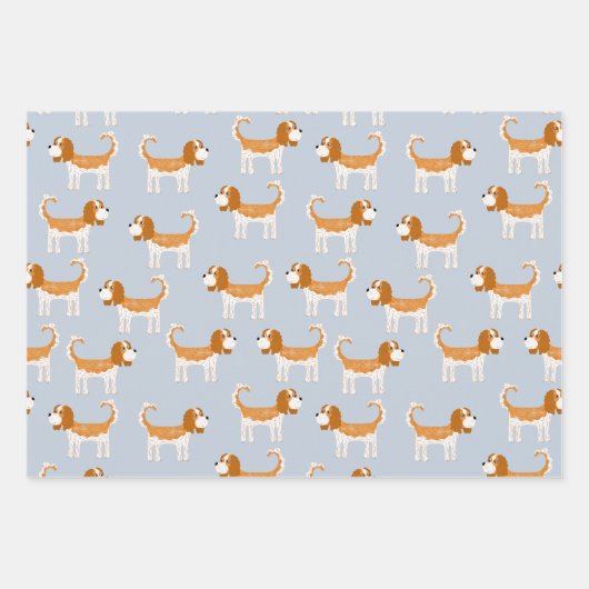 Cavalier King Charles Spaniel Dog Geschenkpapier Set (Vorderseite)