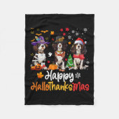 Cavalier King Charles Spaniel Dog Halloween Christ Fleecedecke (Vorderseite)