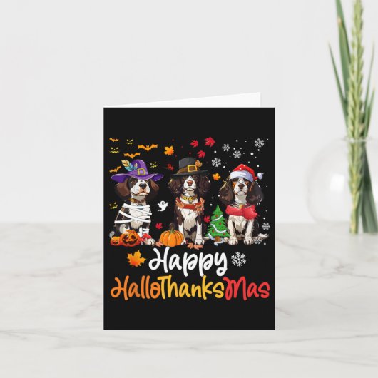 Cavalier King Charles Spaniel Dog Halloween Christ Karte (Vorderseite)