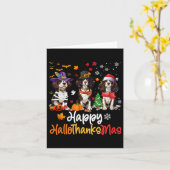 Cavalier King Charles Spaniel Dog Halloween Christ Karte (Gelbe Blume)