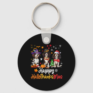 Cavalier King Charles Spaniel Dog Halloween Christ Schlüsselanhänger