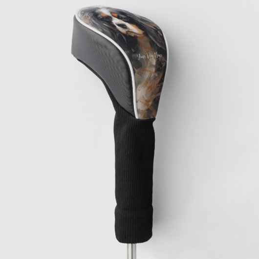 Cavalier King Charles Spaniel Dog im Wind 2003 Golf Headcover (angewinkelt)