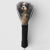 Cavalier King Charles Spaniel Dog im Wind 2003 Golf Headcover (Vorderseite)