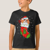 Cavalier King Charles Spaniel Dog in Christmas Soc T-Shirt (Vorderseite)