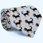 Cavalier King Charles Spaniel Dog Krawatte<br><div class="desc">Niedlich Schwarz und Tan Cavalier King Charles Spaniel Hund Design auf einem blauen Hintergrund zu machen,  jedes Tier Liebhaber Lächeln. Originelle Kunst von Nic Squirrell.</div>