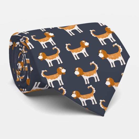 Cavalier King Charles Spaniel Dog Krawatte (Gerollt)